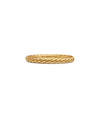 18K Yellow Gold DY Unity Cable Band Ring