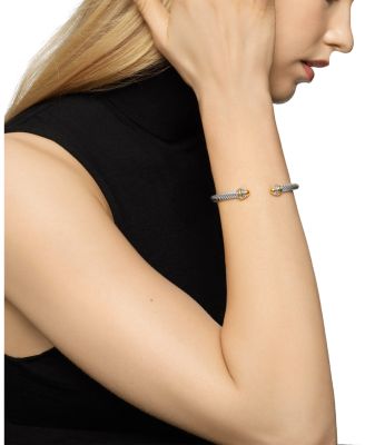 Classic Cable Bracelet in Sterling Silver with 14K Yellow Gold, 5mm