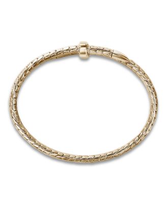 14K Yellow Gold Spear Flex Cuff Bypass Bracelet