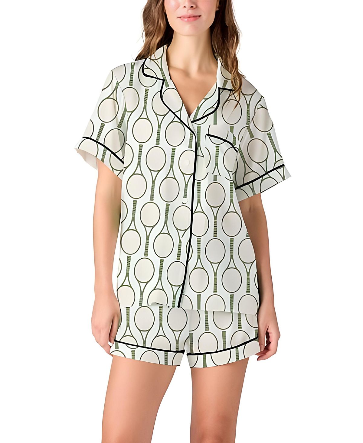 Katie Kime Tennis Time Pajama Shorts Set