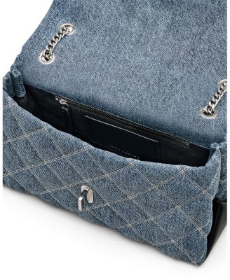 MARC JACOBS The Dual Chain Quilted Denim Shoulder Bag