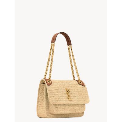 Niki Medium Handbag in Raffia