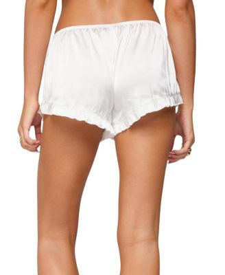 Olesia Ruffle Satin Effect Shorts