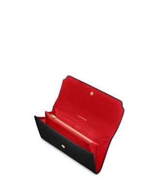 Long Leather Flap Wallet