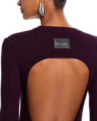 Open Back Rib Knit Dress