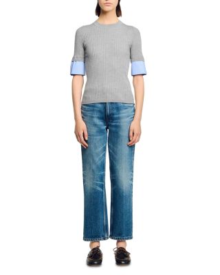 Contrast Sleeve Sweater