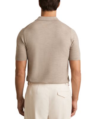Duchie Short Sleeve Open Collar Merino Polo Shirt