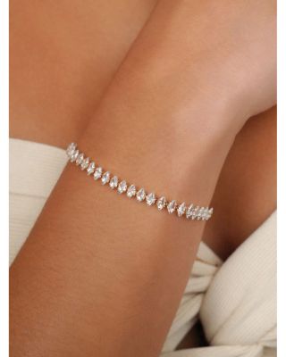 Radiant Cubic Zirconia Slider Bracelet