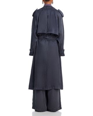 Fluid Double Breasted Trench Coat