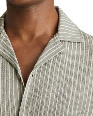 Textured Printed Camp Shirt