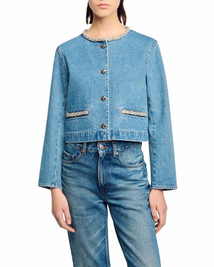 Rhinestone Denim Jacket