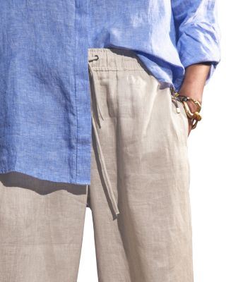 Willow Linen Blend Wide Leg Trousers