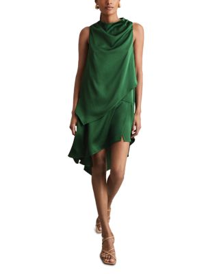 REISS - Eloise Drape Neck Short Occasion Dress