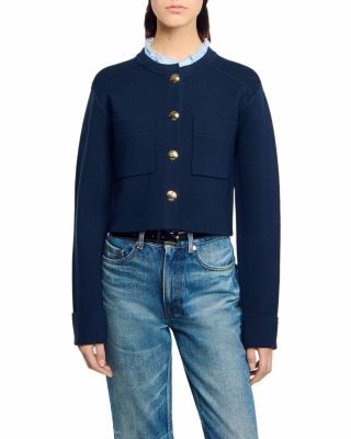 Ruffled Collar Cardigan