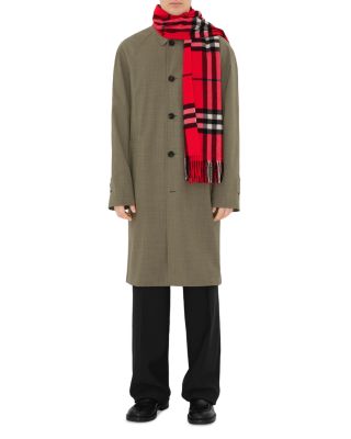 Wide Check Cashmere Scarf