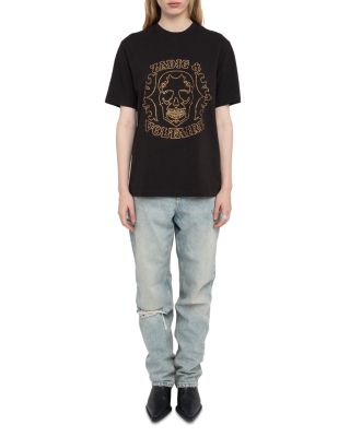 Edwin BC Skull Stras Tee