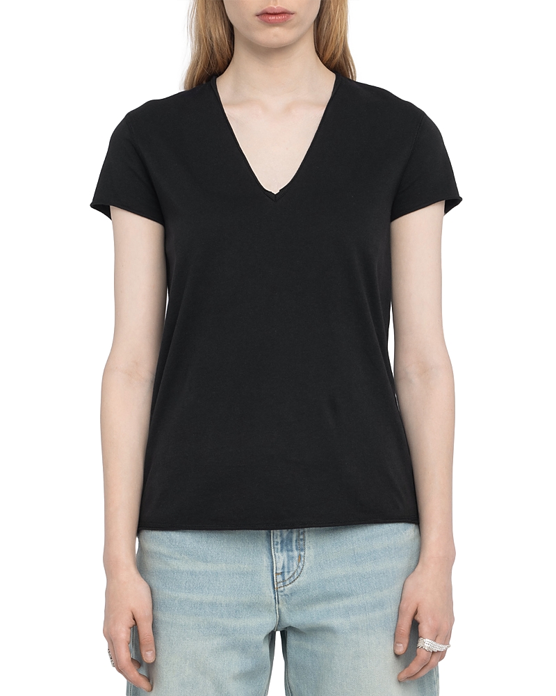 Zadig & Voltaire Story Fishnet Skull Tee In Black