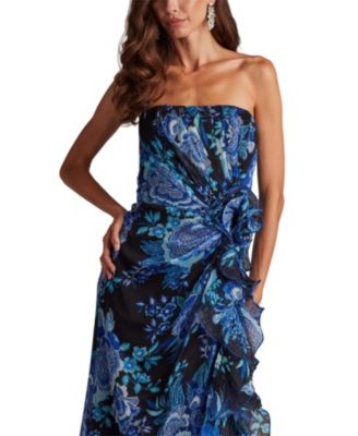 Morwenna Floral Print Ruffle Gown