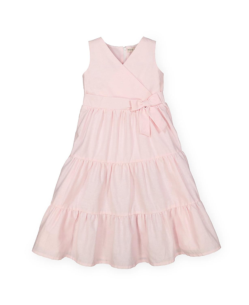 Hope & Henry Girls' Tiered Wrap Dress - Little Kid