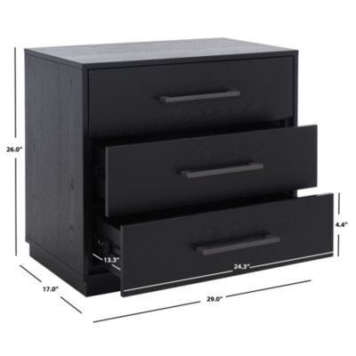 Mallory 3 Drawer Nightstand