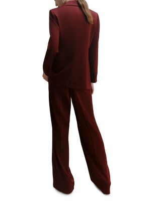 アウターその他 MARELLA Women Outer BIELLA004 BORDEAUX Red Slim-fit linen blazer, bordeaux | Marella