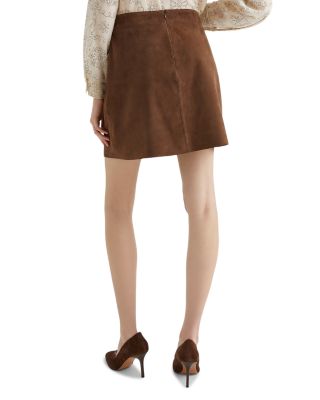 Rise Leather Mini Skirt 