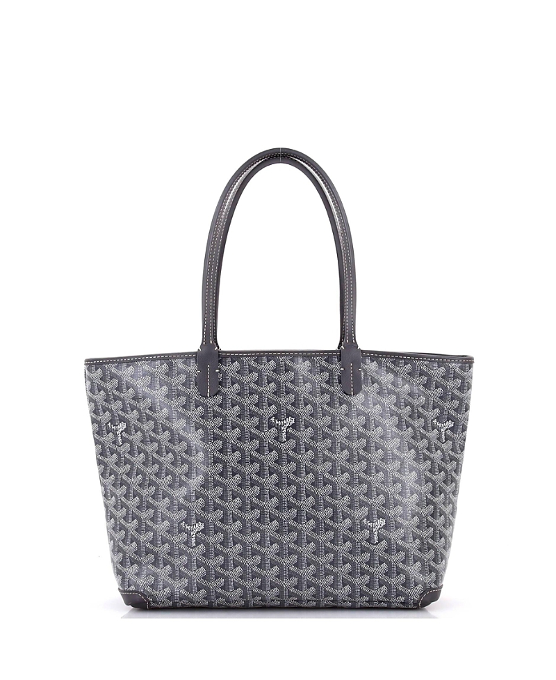 Pre-owned Pre-owned Goyard Goyard Pm Artois Tote Coated Canvas In Gray