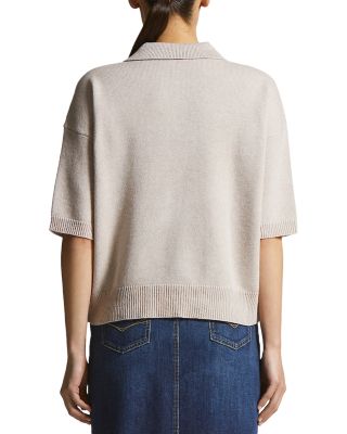 Short Sleeve Polo Sweater