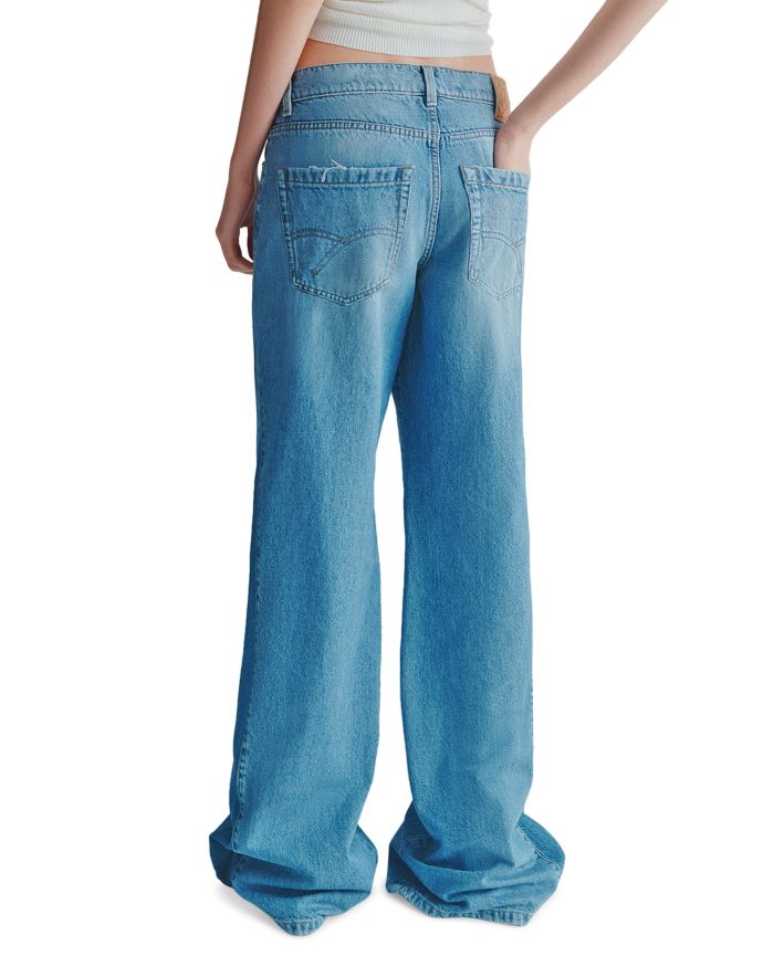 Low Rise Wide Leg Jeans Light Blue