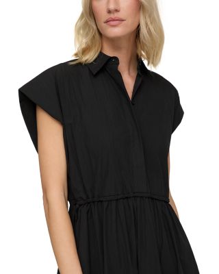 Gathered Waist Shirt Dress