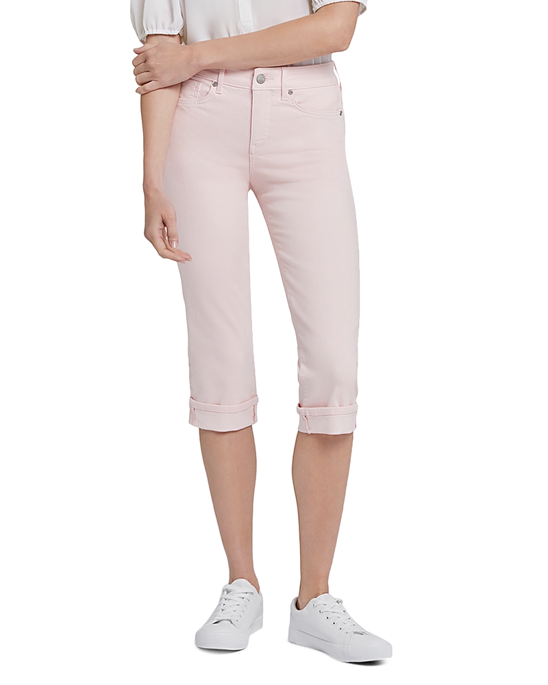 Nydj Petite Marilyn Cuffed Cropped Jeans in Crystal Pink