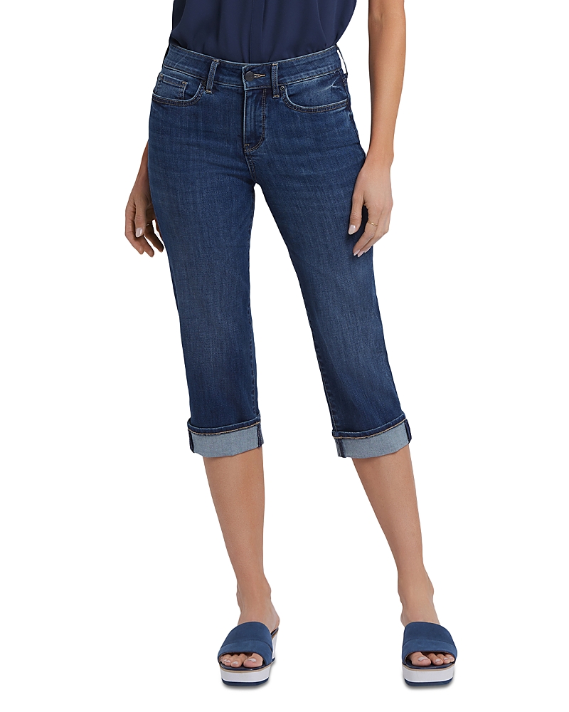 Nydj Petite Marilyn High Rise Cropped Straight Jeans in Rio Rapids