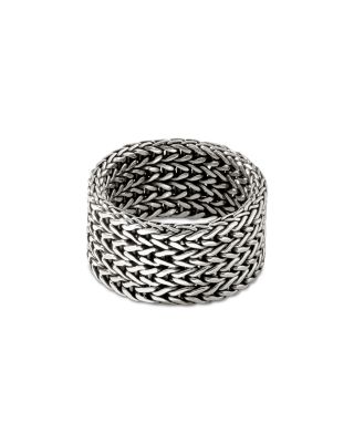 Icon Sterling Silver Link Chain Ring, 12mm