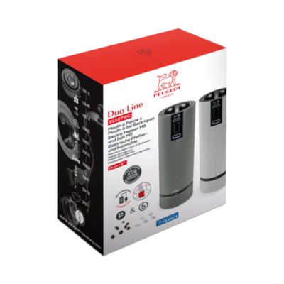 Line Electric Duo, u'Select, Carbon Pepper Mill and Aluminum Zirlion Salt Mill, 6"