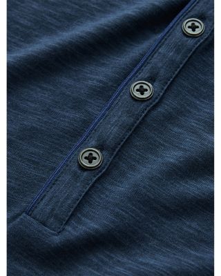 Biello Slim Fit Short Sleeve Henley Shirt  