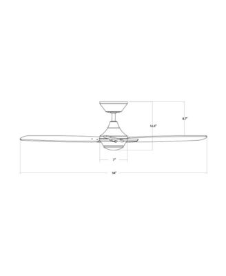 Smart Fans Blitzen 54 in 3000K LED Indoor or Outdoor Smart Home Ceiling Fan