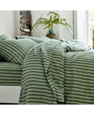 Pembroke Stripe Linen Flat Sheet, Full