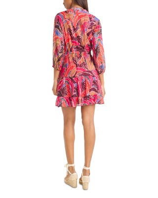 Printed Mini Shirt Dress
