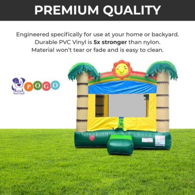  Premium Inflatable Without Blower - Deluxe Castle Big Crossover Inflatable Bouncy House Jumper Unit for Kids