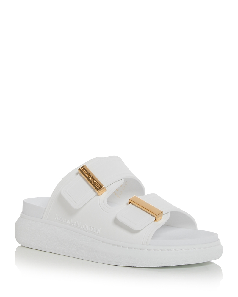 McQueen Women's Leather Slide Sandals