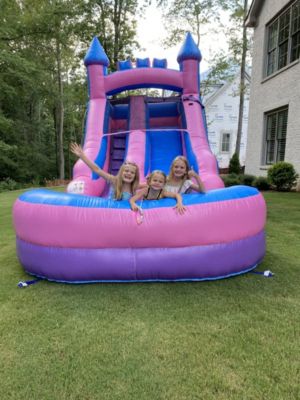 Inflatable Water Slide Without Blower Backyard Inflatable Slide for Summer Fun - Slide with Water Pool for Kids
