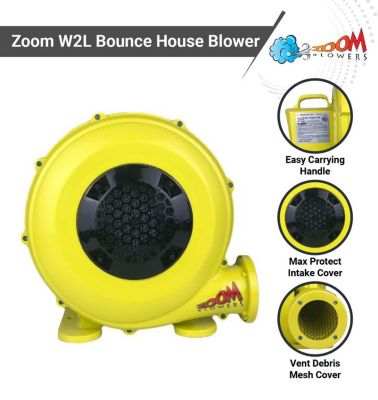  Portable Air Pump for Inflatables - 1/2 hp Energy Efficient High Power Compact Residential Air Blower for Bounce Houses and Slides