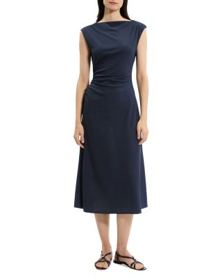 Boat Neck Midi Dress