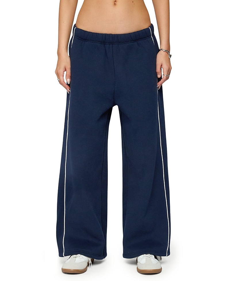 Edikted Autumn Cotton Blend Sweatpants In Blue