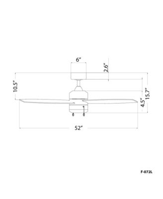 Limited Fans Atlantis 52in 3000K LED Indoor Pull Chain Ceiling Fan