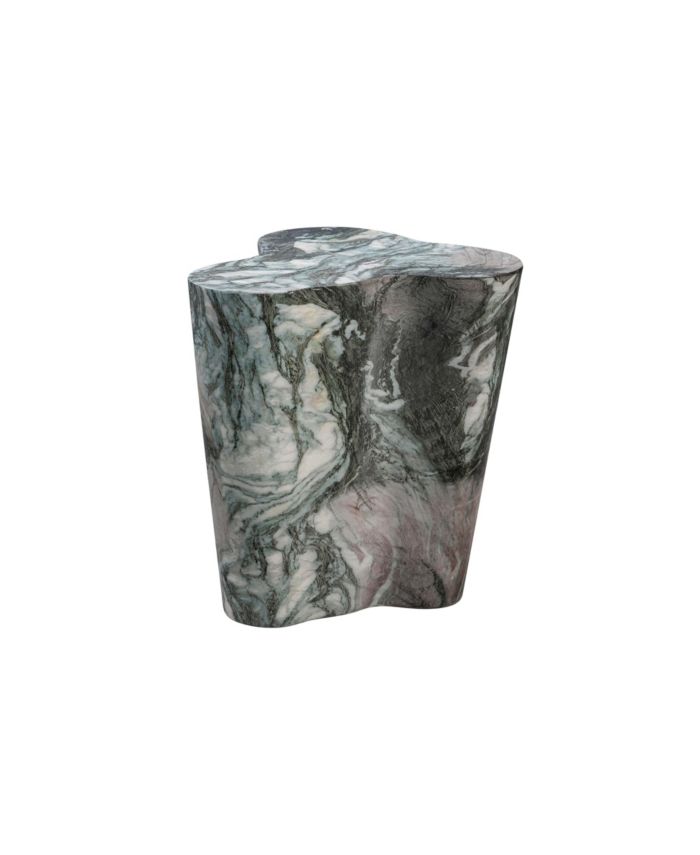 Slab Faux Marble Short Side Table