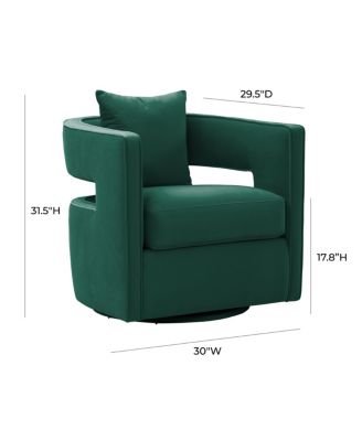 Kennedy Velvet Swivel Chair