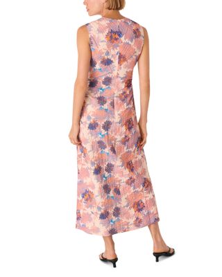 Floral Textured Midi Dress