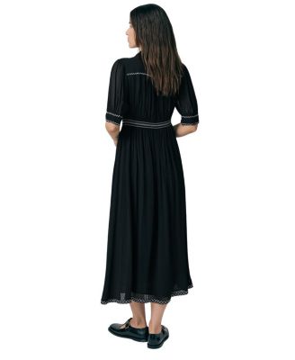 Emma Georgette Embroidered Midi Dress