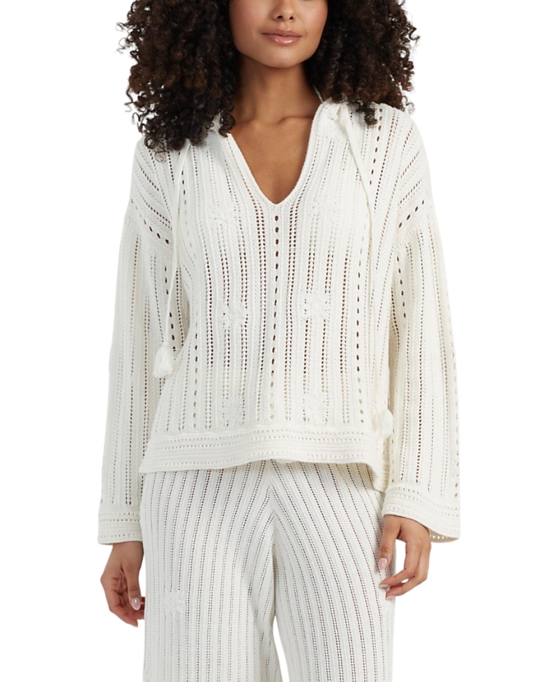 Chinti & Parker Cotton Hoodie In White